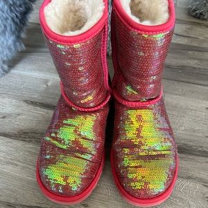 Pink sequin uggs